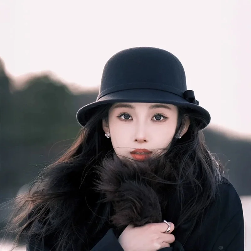 Women's Wool Fisherman's Hat: A Sophisticated, Round-Topped, French-Style Vintage-Inspired Hat for Fall and Winter