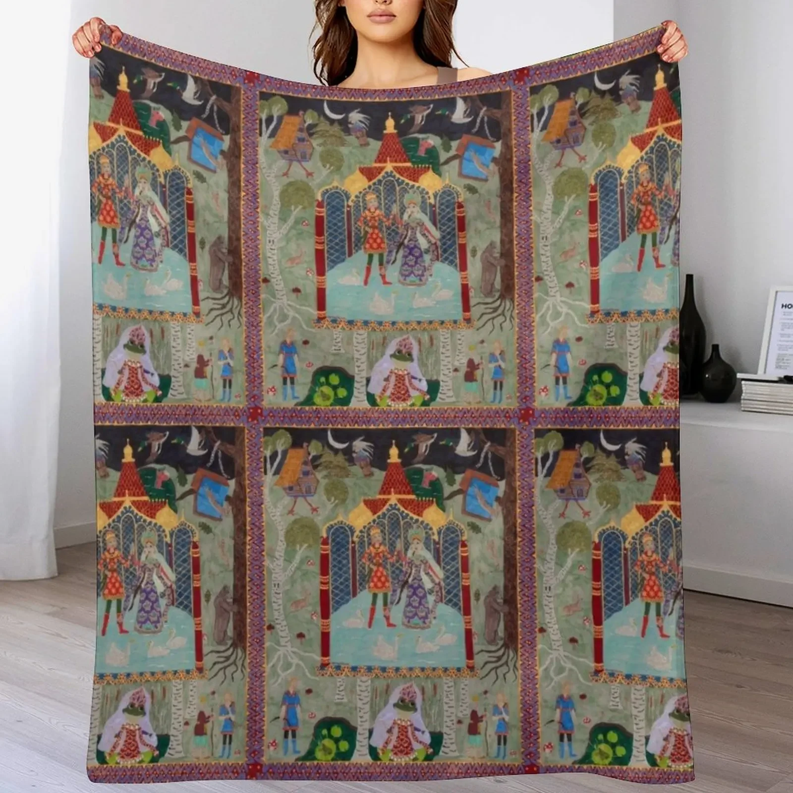 

Frog Tsarevna Throw Blanket Soft Warm Blanket Gift for Men Women Adults