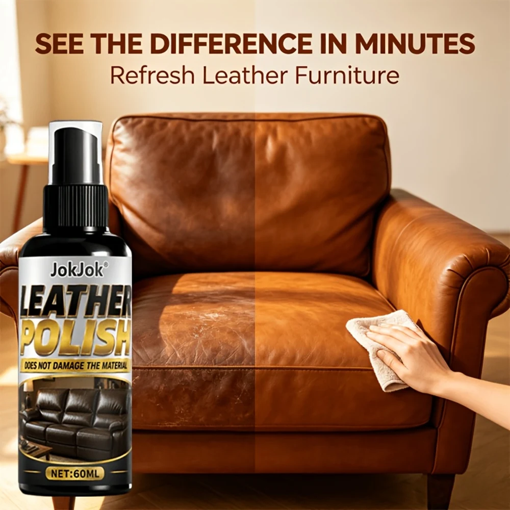 All Purpose Leather Nourishing Liquid, Leather Furniture Care Spray, Revives Faded Leather for Couch, Auto Interior, Purses and
