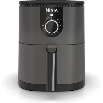 Image Ninja AF080 Mini Air Fryer, 2 Quarts Capacity, Compact, Nonstick, with Quick Set Timer, Grey