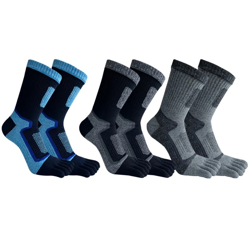 

Спортивные носки для мужчин и мальчиков, хлопковые сетчатые дышащие компрессионные носки для фитнеса, баскетбола на открытом воздухе, студенческие носки с пятью пальцами