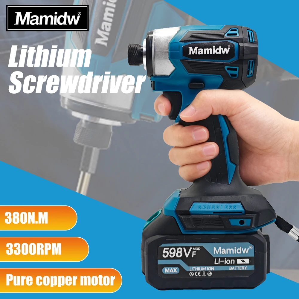

Mamidw Cordless Electric Screwdriver, powerful output, higher speed and greater torque,(tool only) For Makita 18v Battery PIN
