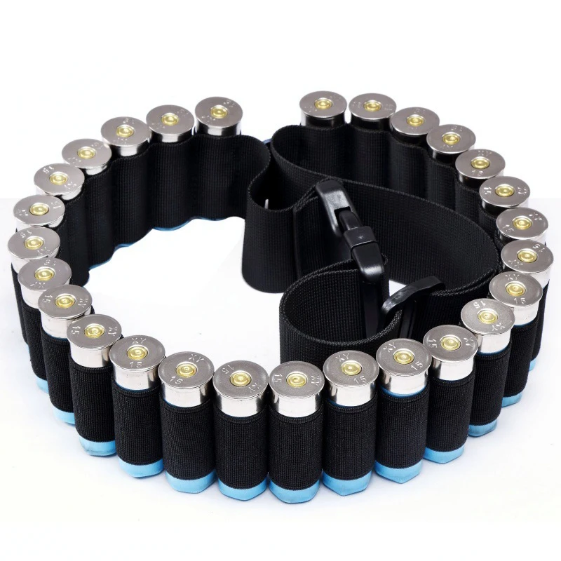 Bandolera para escopeta de 27/30/50 rondas, cinturón ajustable para escopeta táctica, soporte para munición, accesorios de caza de calibre 12
