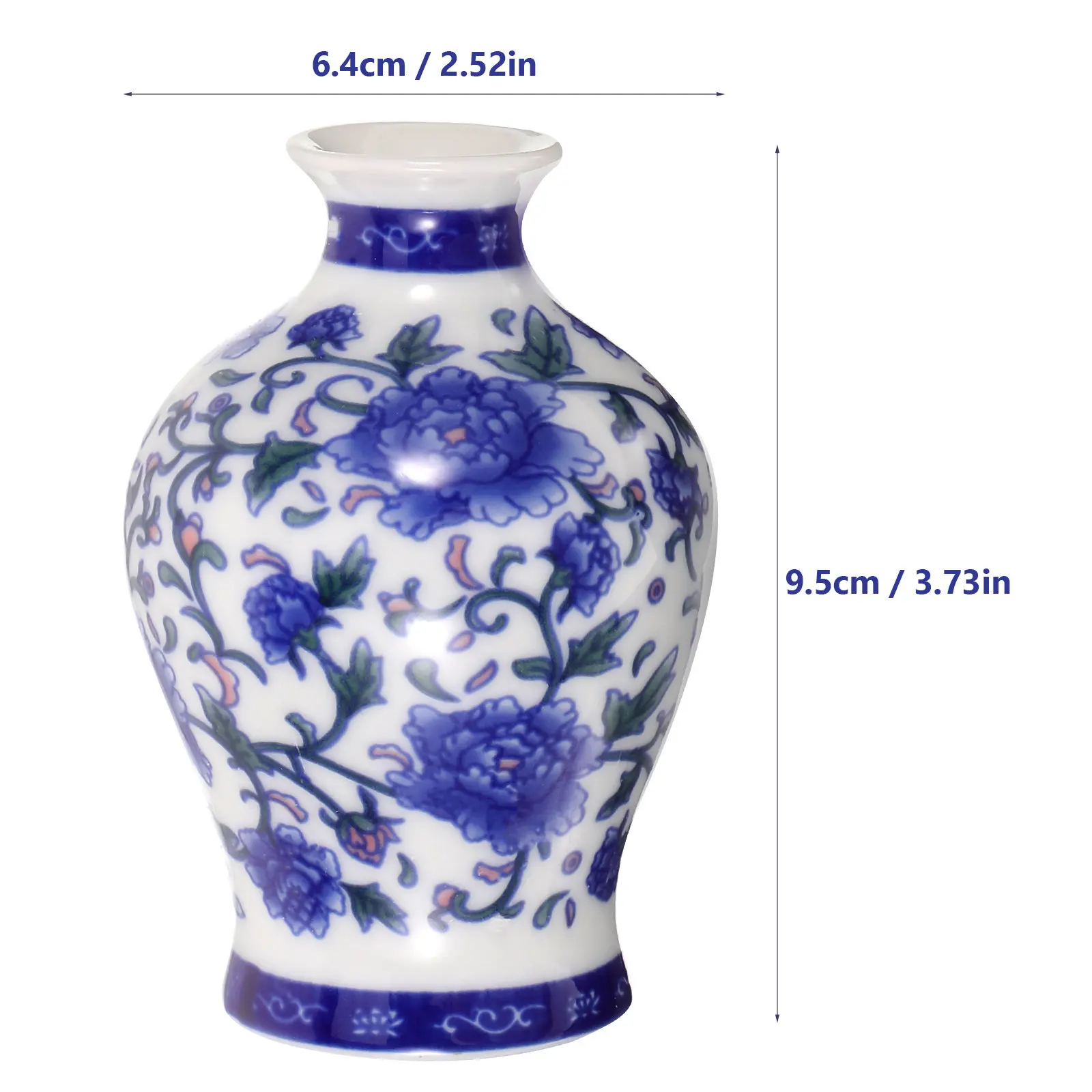 Mini Ceramic Flower Vase Modern Simple Design for Fresh Dried Faux Flowers Hydroponics Tabletop Bookshelf Counter Decor Office