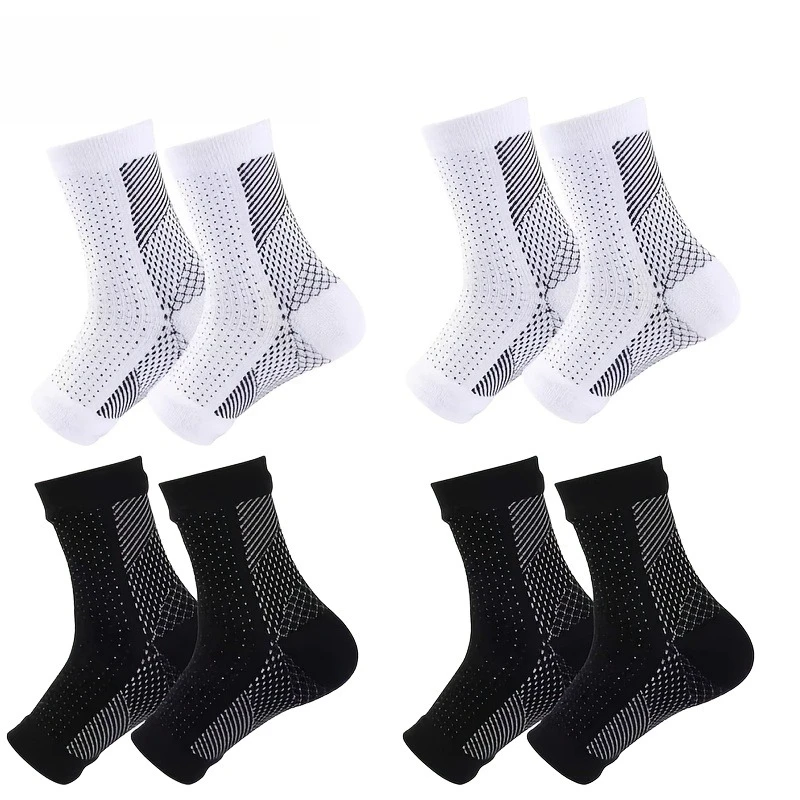 4 pairs of open toed socks pressure socks/suitable for yoga/outdoor sports/foot cover anti slip function/sweat and moisture absorption/foot protection sports socks/sock heel towel bottom thickened suction view 4