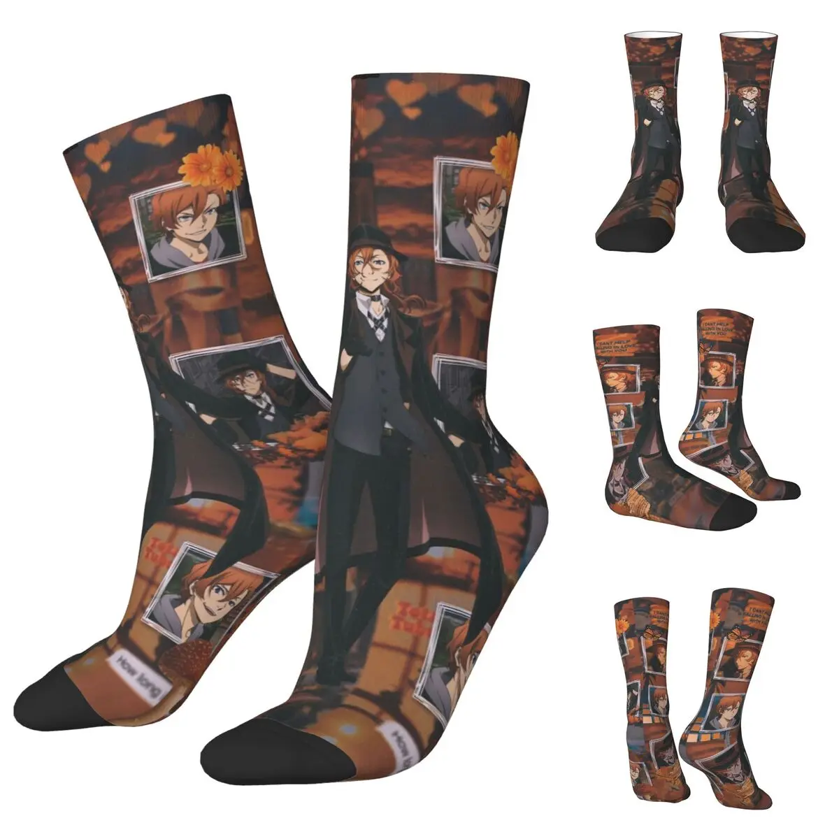 Bungou Stray Dogs Chuuya Nakahara Men Women Socks Motion Beautiful Suitable for all seasons Dressing Gifts