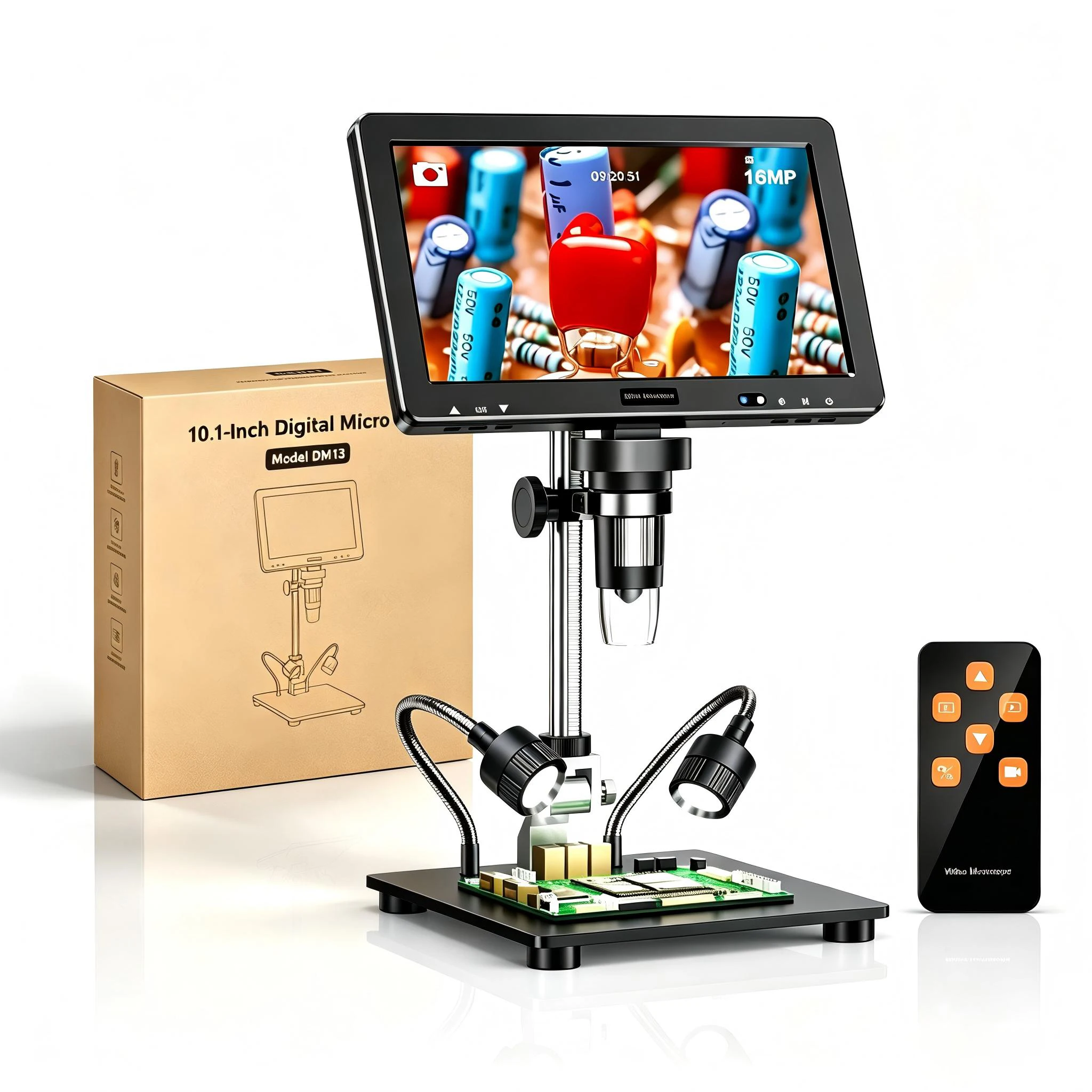 Microscopio digitale industriale, microscopio per saldatura di monete, visualizzazione su PC, ideale per elettronica, riparazione di circuiti stampati, gioielli, per adulti e bambini.