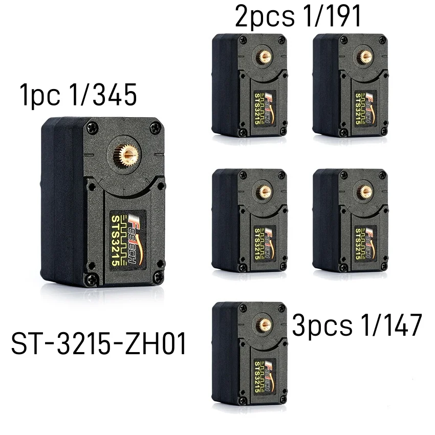 All Six STS3215 Servos for SO-101 Leader Arm Electronic Toy Servo for Service Robots 3 X 1/147 Gear 2 X 1/191 Gear 1 X 1/345