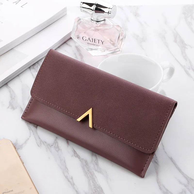 Vintage Wallets ID Holder Coin Purse Lady Long Short Purses Handbags Women Clutch Cards Holder PU Leather Moneybag Wallet