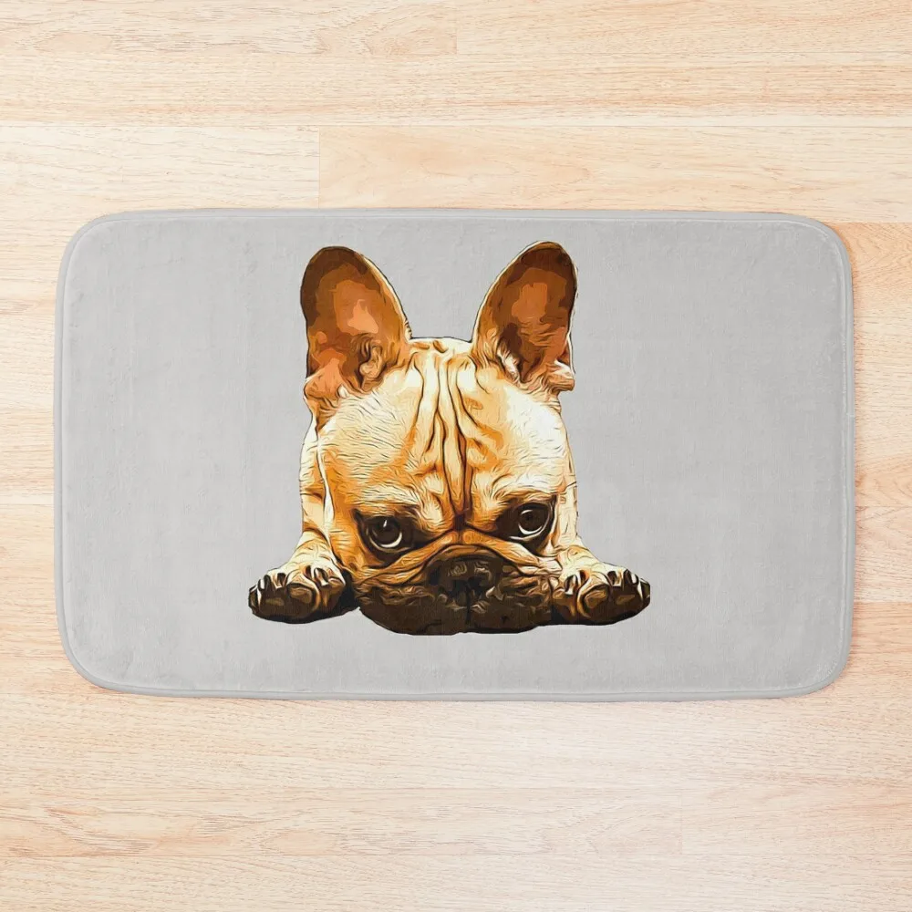 

French Bulldog Puppy Cute Bath Mat DoorEntrance Door Kitchens Kitchen Rug Mat