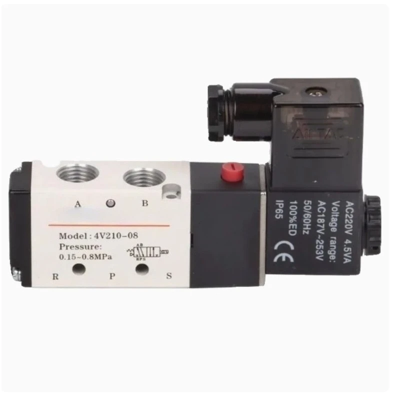 

1PC 4V210-08 Electromagnetic Directional Valve Air Valve Two five-way AC220V