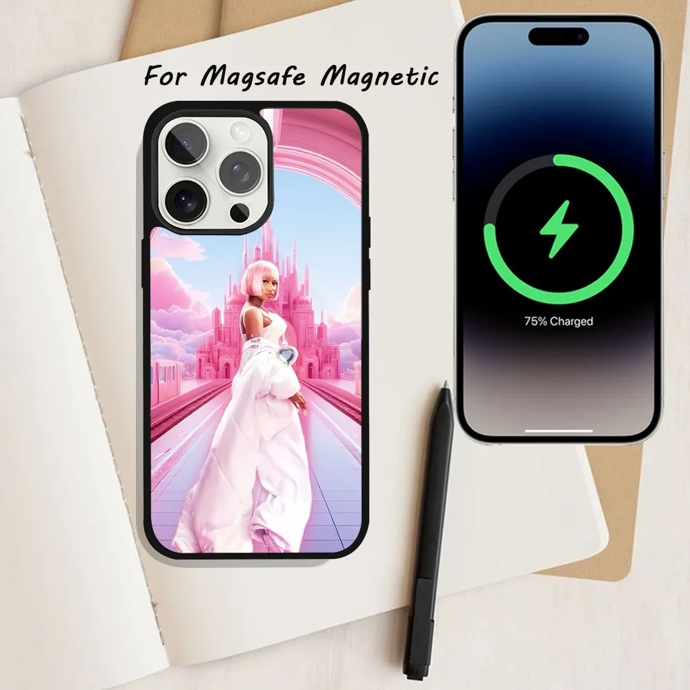 Singer N-Nicki Minaj Pink Friday 2 Phone Case  For iPhone 15 12 13 14 11 Pro Plus Max Magsafe Magnetic Wireless Charging shell