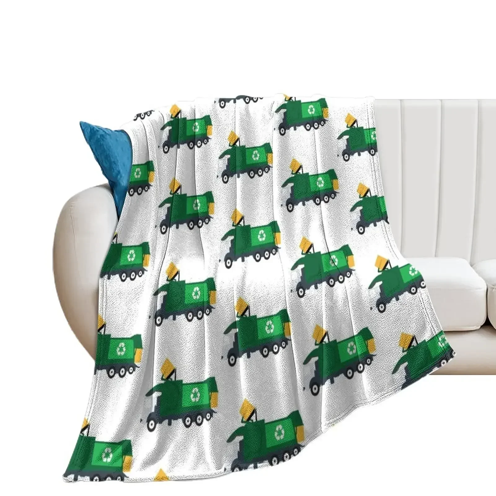 

Recycling Garbage Truck Throw Blanket Blankets For Bed for babies Blankets