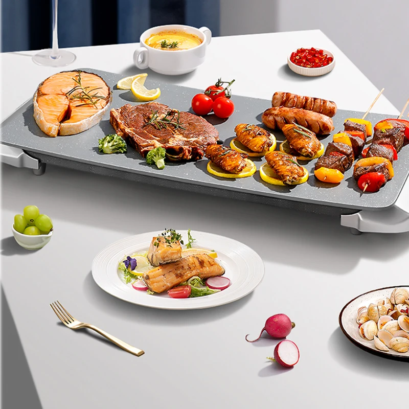 Elektryczny Grill, elektromechaniczny Grill natychmiastowy gotowany gorący kociołek All-in-one Pan grillowany ryba gospodarstwo domowe wielofunkcyjny kryty