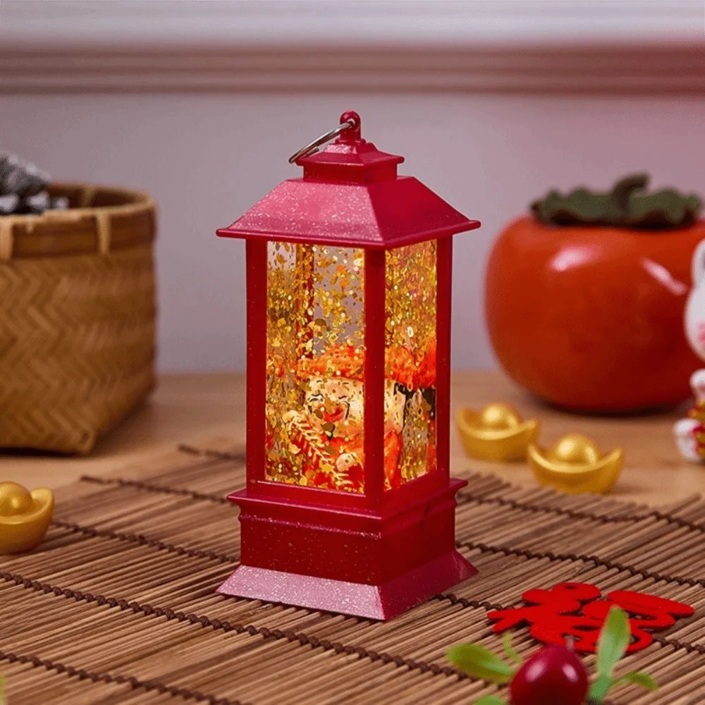 مصباح ليلي صغير للإله الثروة، زخرفة معلقة مضيئة، زينة السنة الجديدة، مصباح الرياح المحمول، مصباح جو سطح المكتب، غرفة النوم