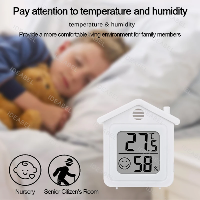 Mini misuratore di temperatura e umidità per interni 6-10 pezzi, misuratore di temperatura per camera da letto, display digitale elettronico portatile, umidità