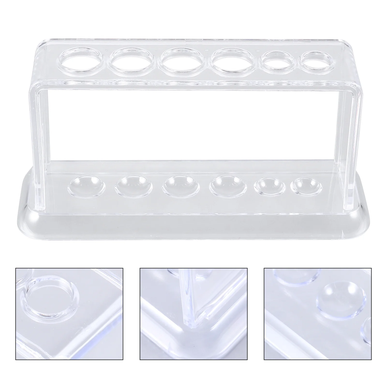 2 PCS Test Tube Rack Practical for Pearlescent Sturdy Reusable Holding Plastic Holder Storage Shelf Lightweight