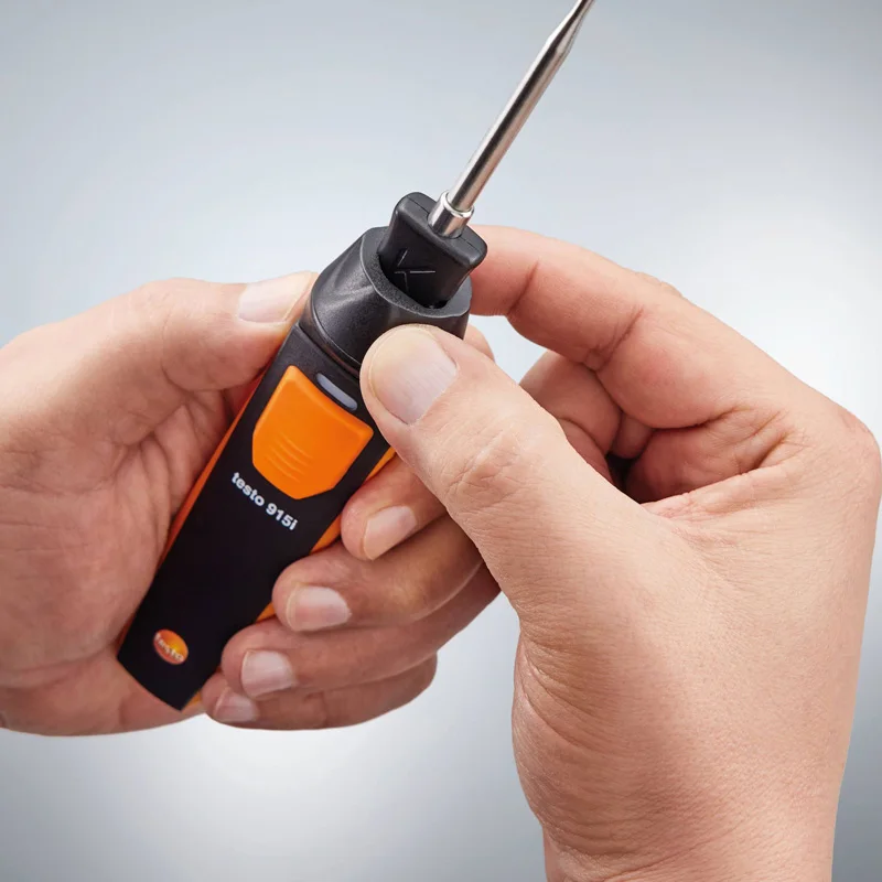 Testo 915i Temperature Instrument Kit Bluetooth Split 0563 5915 With 3 PCS Temperature Probes For Air Penetration Surface