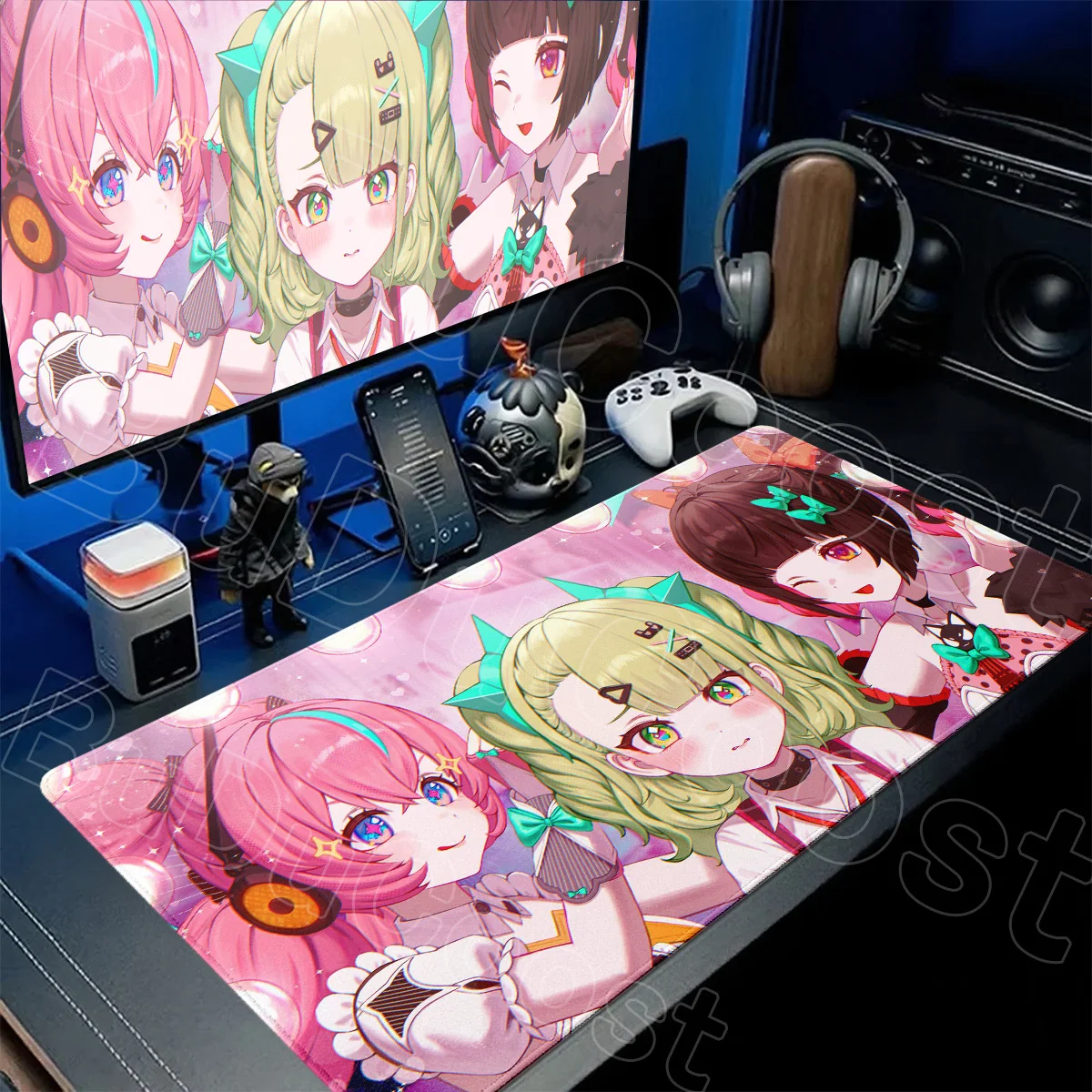 Cute Anime Girl Mice Mat XXL Zenless Zone Zero Rubber Base Anti-slip PC Desk Pad Angels of Delusion Mousepad for Office & Gaming