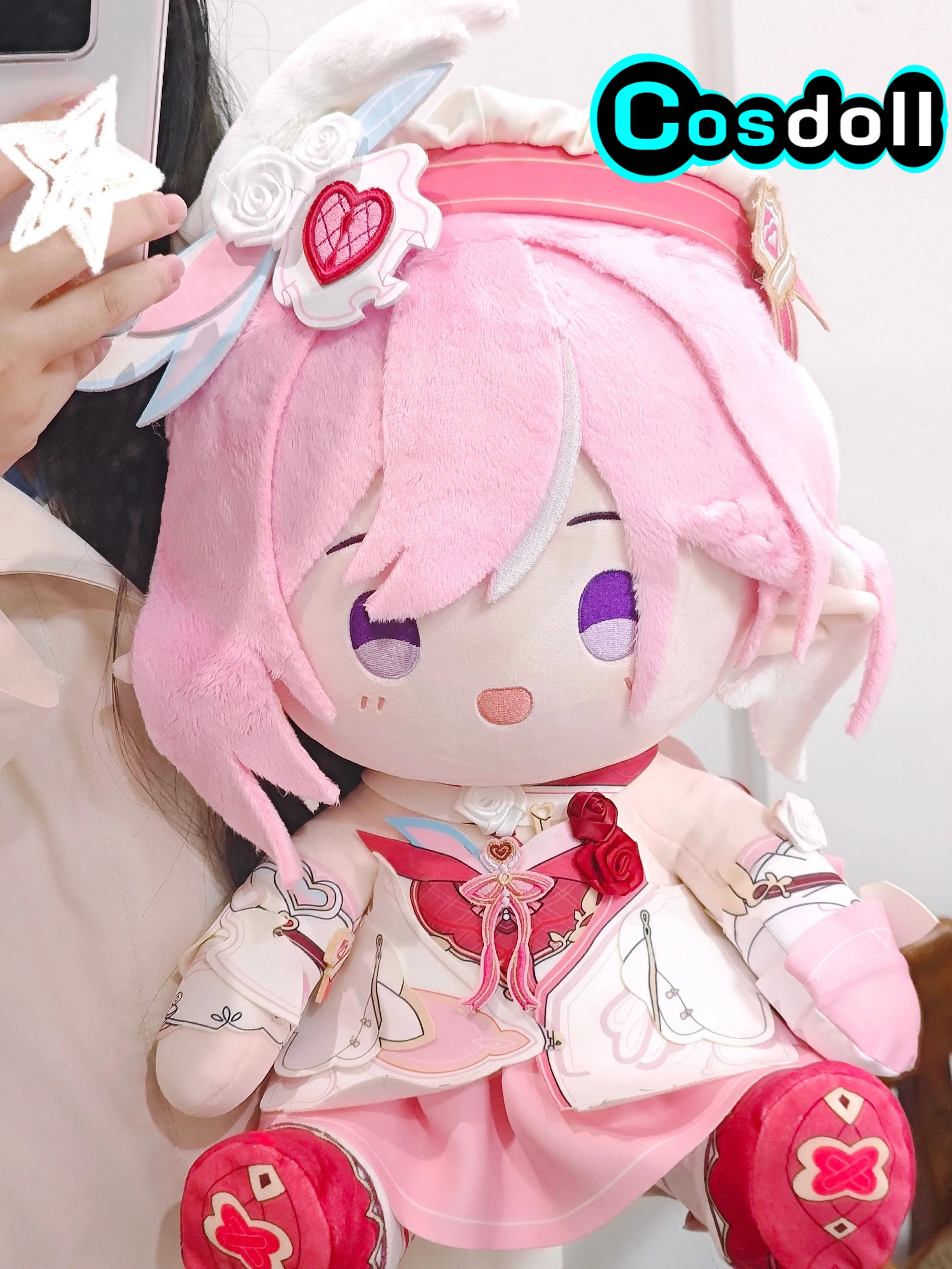 

В наличии: 40-сантиметровая плюшевая игрушка Elysia из Honkai Impact 3, мультяшная мягкая кукла, подушка, аниме-фигурка, игрушка для детей, подарок