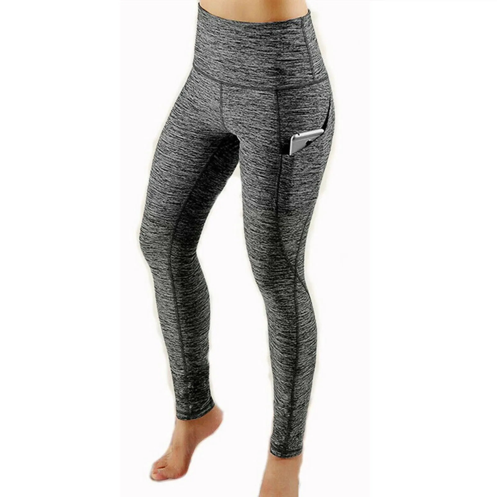 

High Waist Legging Pockets Fitness Bottoms Running Sweatpants for Women Quick-Dry Sport Trousers Workout Yoga Pants