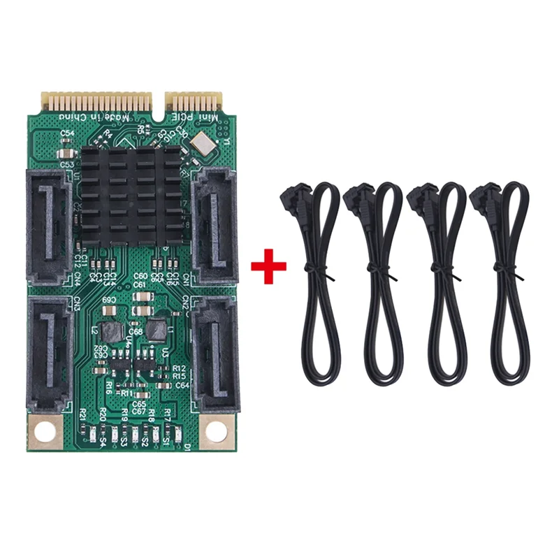 Mini PCI-E SATA 4 Port SATA III 6G Mini PCI Express Controller Card SATA3.0 Mini PCI Express SSD Adapter Card