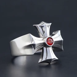 Jesus Christ Prayers Cross Symbol For blessings Inlaid Zircon Sterling Silver Rings