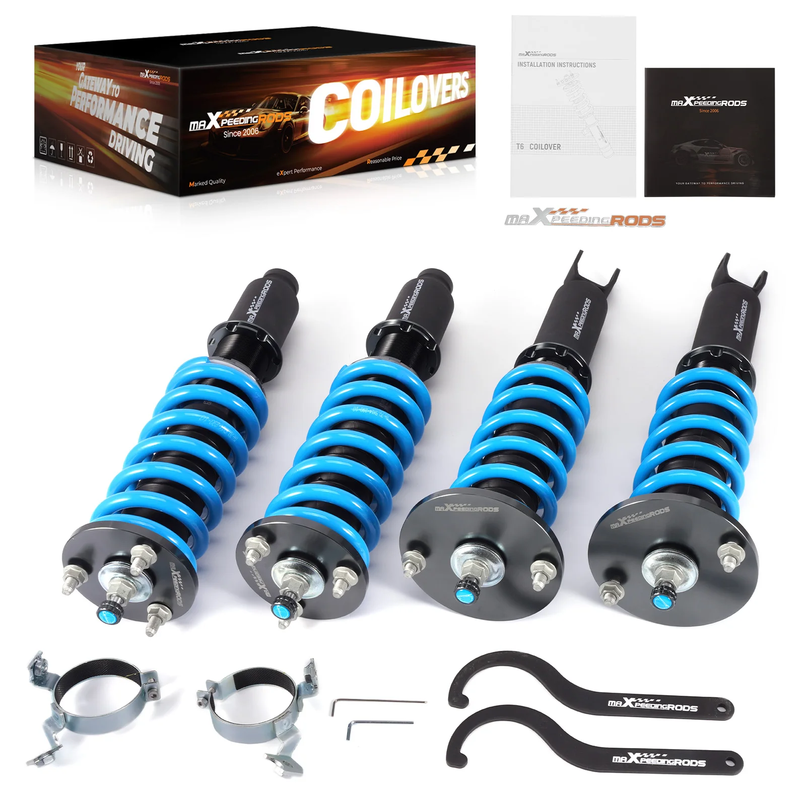 

Двухтрубный регулируемый амортизатор (койловер) с 24-позиционной регулировкой для стоек Honda Accord CD CL YA1