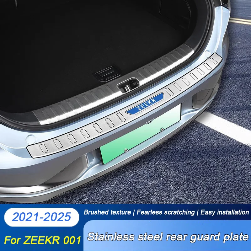 ل ZEEKR 001 2021 2022 2023 2024 2025 ، سيارة الفولاذ المقاوم للصدأ الباب دواسة عتبة قطاع واقية ، الحرس الخلفي مصد الباب