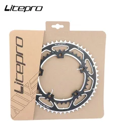 Litepro 53-39T Chainring 130 Bcd Aluminum Alloy Double Chain Ring for 0/10/11 Speed Road Bike Folding BIke Litepro Accessories