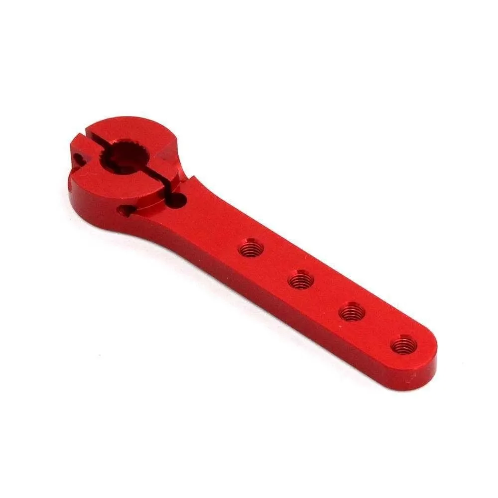 25T Metal Servo Arm Red Black 56mm 25 Teeth Extension Steering Horn Durable Aluminum Alloy RC Upgrade Parts for RC Airplane Car
