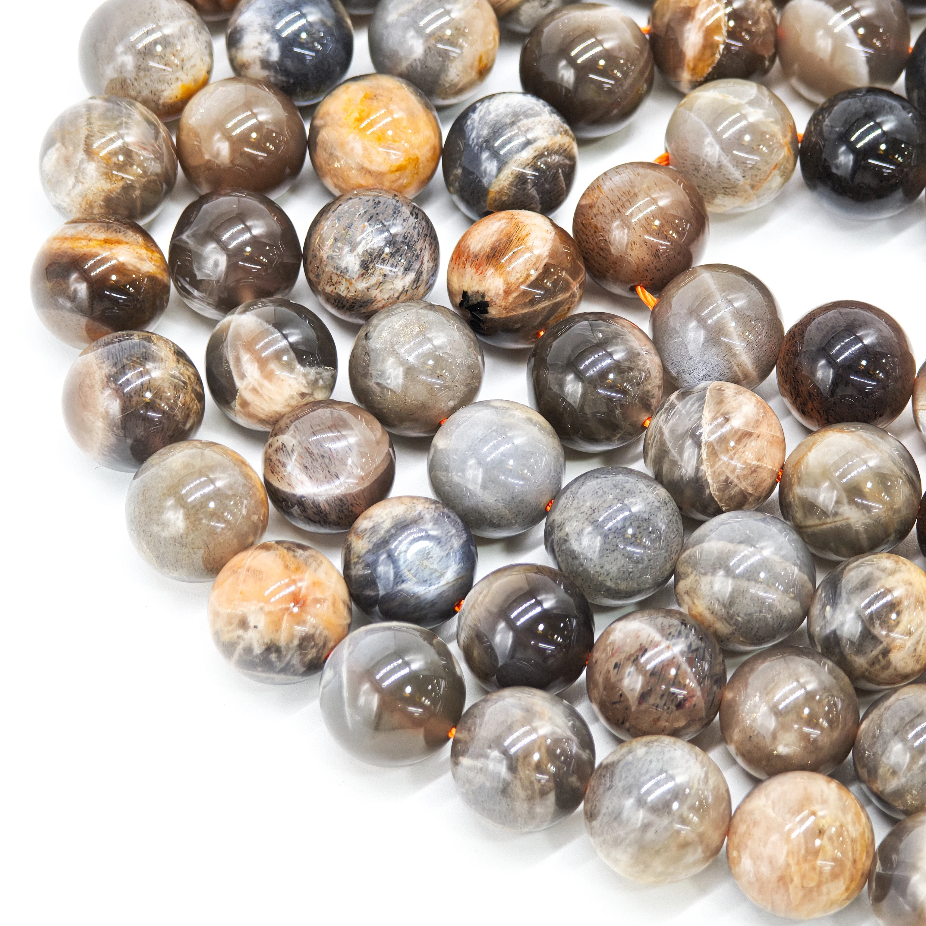 Black sunstone Natural stones for jewelry loose beads in 4 6 8 10 12 mm DIY bracelet spacer beads and necklaces