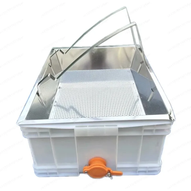 

Stainless Steel Honey Uncapping Strainer Rack, Bee Frame Rest & Honey Filter Tray for Langstroth Beehive Harvest