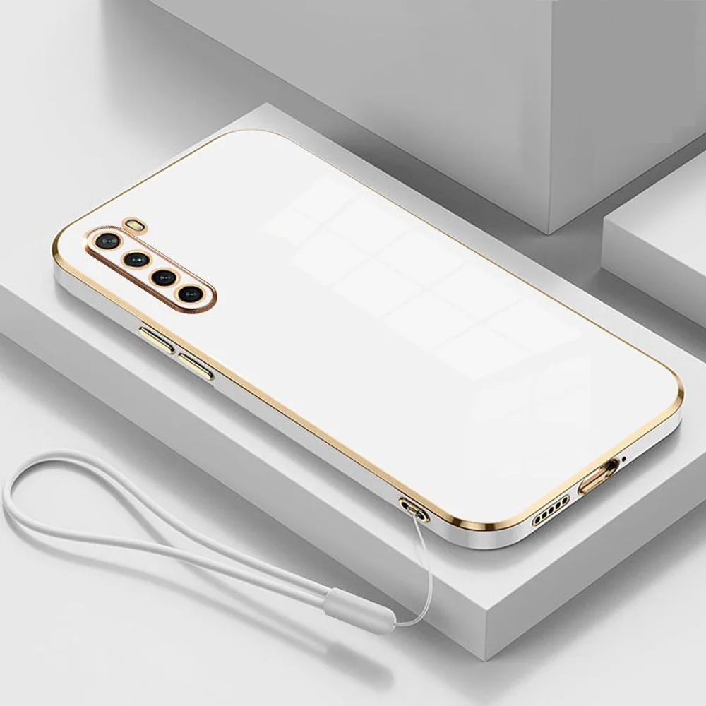 For Realme XT Case Luxury Square Plating Realme XT 730G Phone Case RMX1921 ShockProof Soft Silicone Back Cover Realme XT Fundas