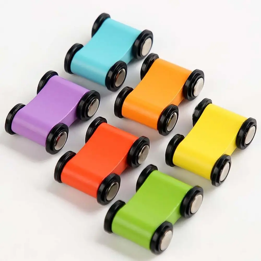 Four-layer Inertia Car Toys Traffic Theme Early Educational Wooden Gliders Track Friction Powered Hand-eye Coordination