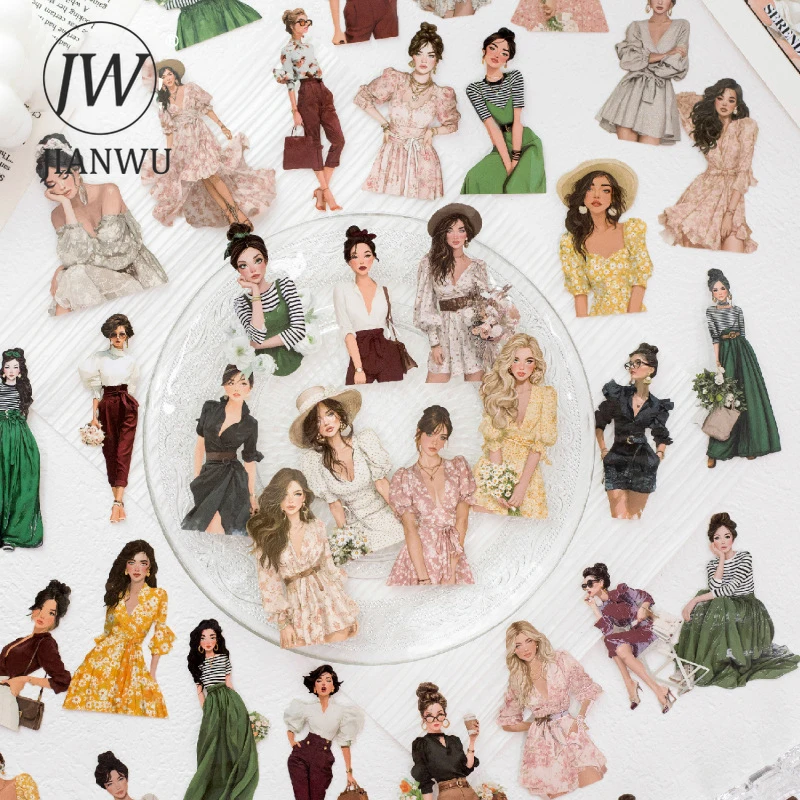 

JIANWU Falling Into Summer Series винтажный персонаж пейзажный материал коллаж наклейка для скрапбукинга креативные канцелярские принадлежности для журнала «сделай сам»