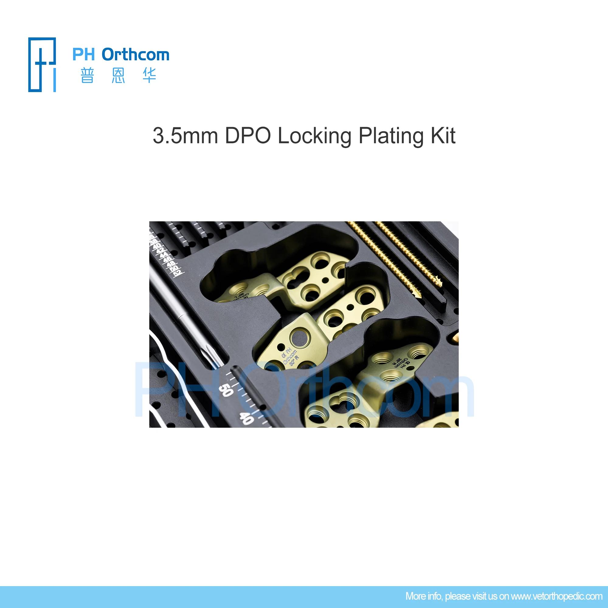 3.5mm DPO Locking Plating Kit Titanium AlloysDouble/Triple Pelvic Osteotomy Plate Professional Veterinary Orthopedics