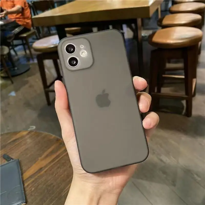 

Ультратонкий матовый чехол для Apple iphone 11, 12, 13, 14, 15, 16, 17 Pro Max 13 mini 15 Plus, защитный чехол с перьями и тонкими отверстиями для глаз