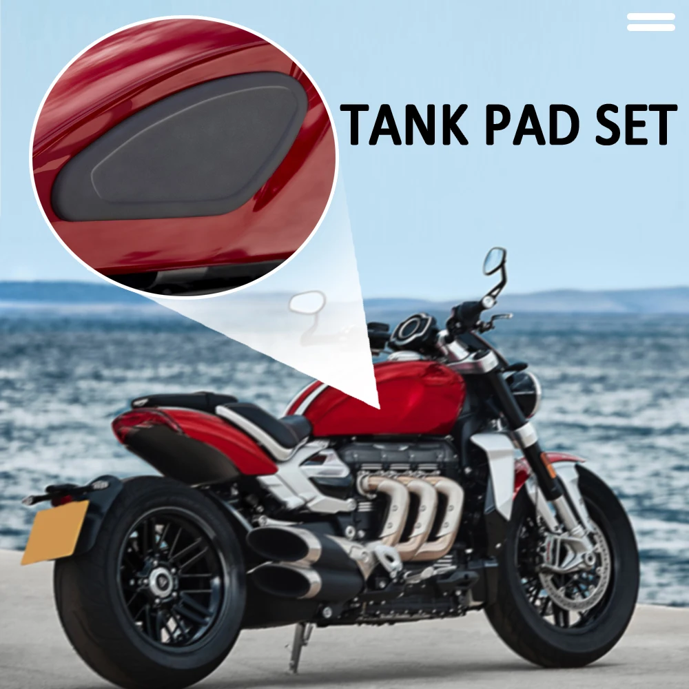 

Мотоциклетная резиновая накладка на бак, водонепроницаемая боковая накладка на бак, защитная наклейка против царапин, наклейка для Triumph Rocket3 Rocket 3 GT R TFC
