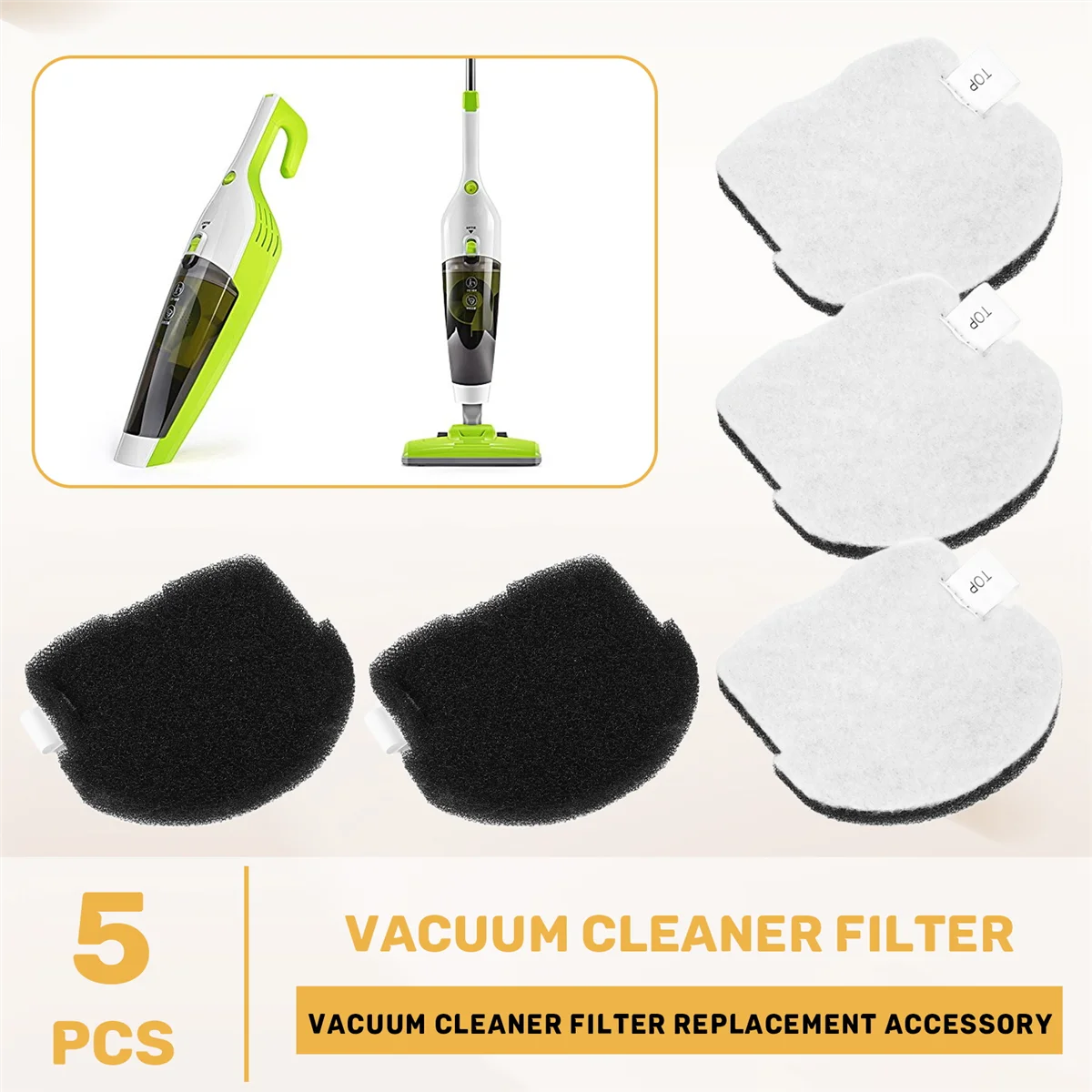 Accessoire de remplacement de filtre d'aspirateur à main populaire 5 pièces/ensemble adapté pour Midea S3-L041C