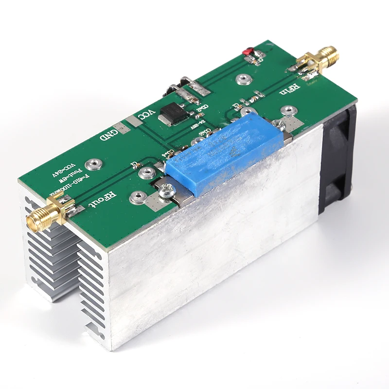 

RF Power Amp 600-1100MHz Gain=30dB Pout=8W with Heat Sink Radio AMP RF Amplifier AMP for Ham Radio