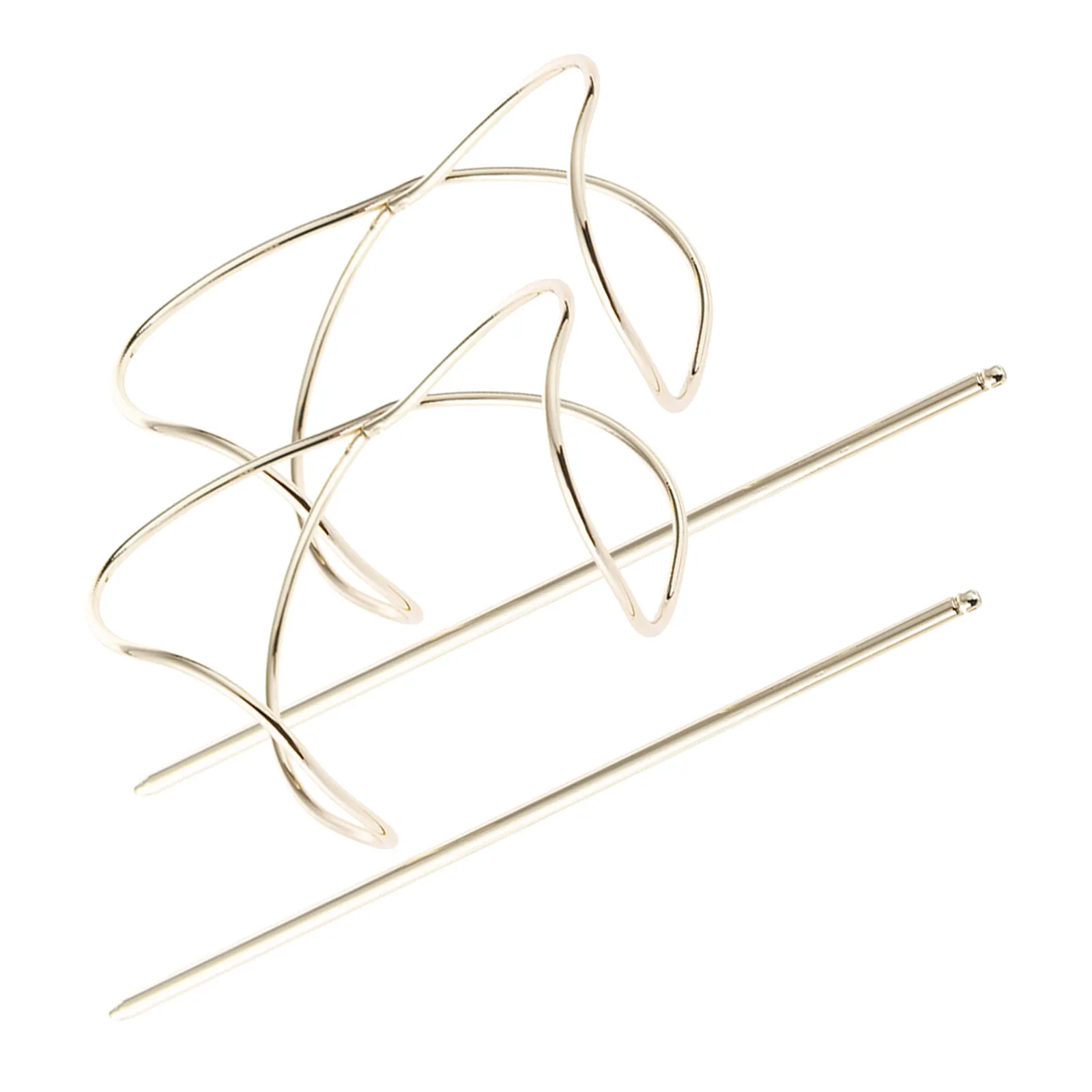 

2 шт. металлические заколки-шпильки для пучка, простые классические противоскользящие заколки, элегантные аксессуары для волос для женщин, для вечеринок, путешествий, на каждый день