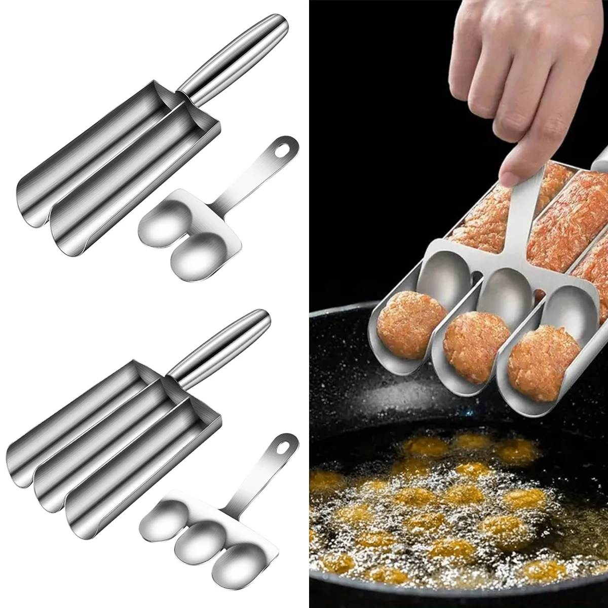 New Stainless Steel Meatball Maker Mold For Fish Beef Easy-Release Non-Stick DIY Kitchen Tools