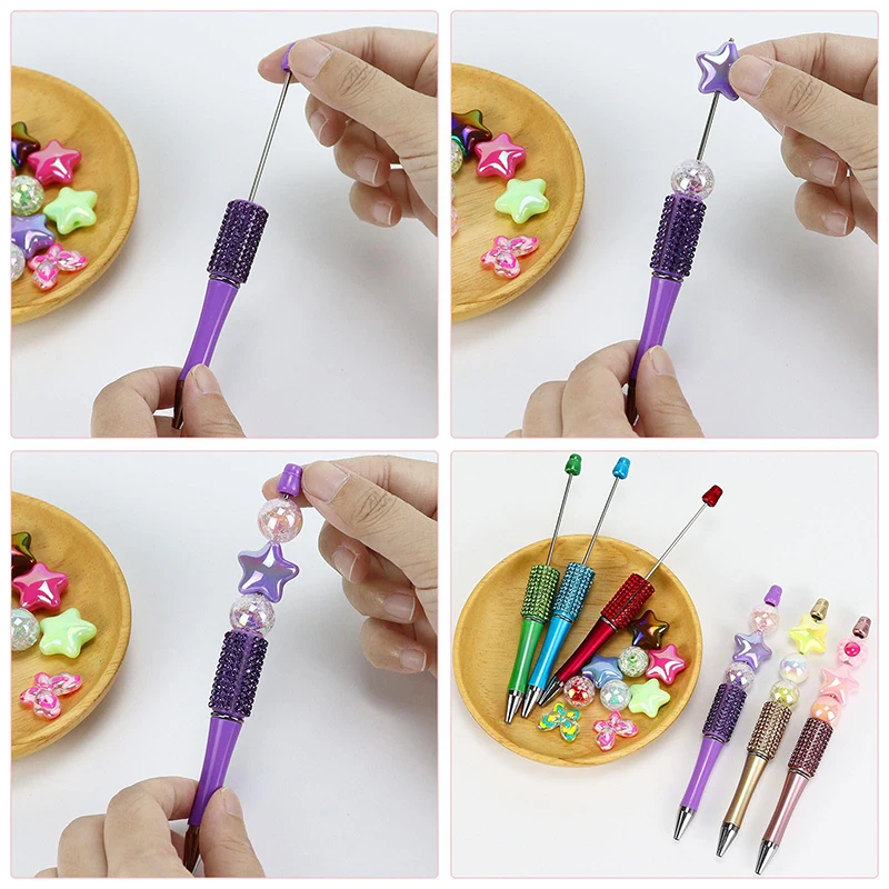 64Pcs 다이아몬드 페르시 펜 도매 크리 에이 티브 DIY 플라스틱 반짝이 페르시 볼 펜 쓰기에 대 한 손수 스틱 다이아몬드 페르시 펜