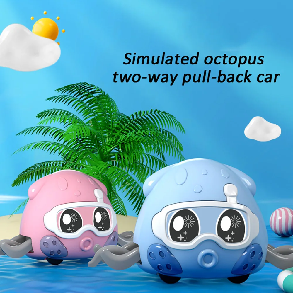 Kids Crawling Toy Pull Back Octopus Moving Sensory Toy Not Need Battery Drive Children's Birthday Gifts Learn To Climb For Baby