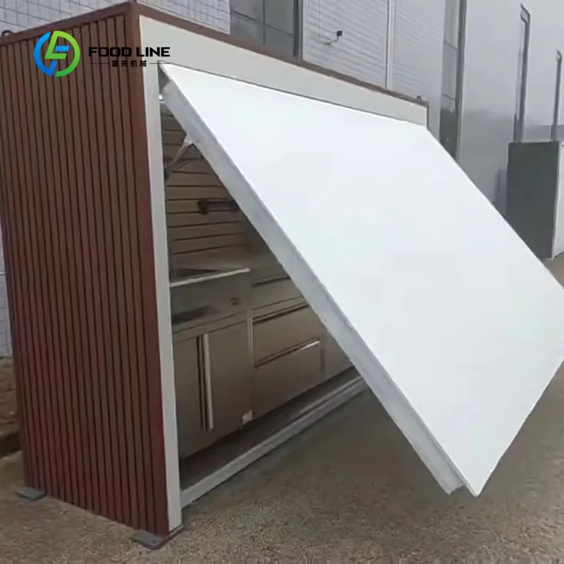 

Customized Waterproof Stainless Steel Outdoor Kitchen with Shed Durable for Garden Backyard Family BBQ Party Camping Catering