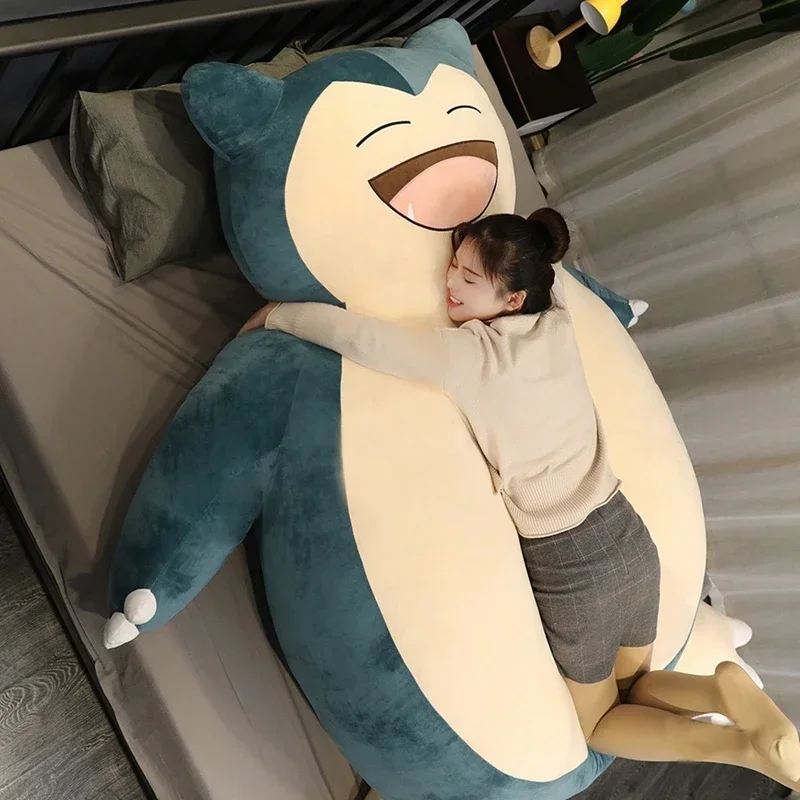 Peluche de Pokémon Snorlax gigante para niños y niñas, juguete de felpa de 200cm, Kawaii, suave, concha de cuero, almohada sin relleno, regalos