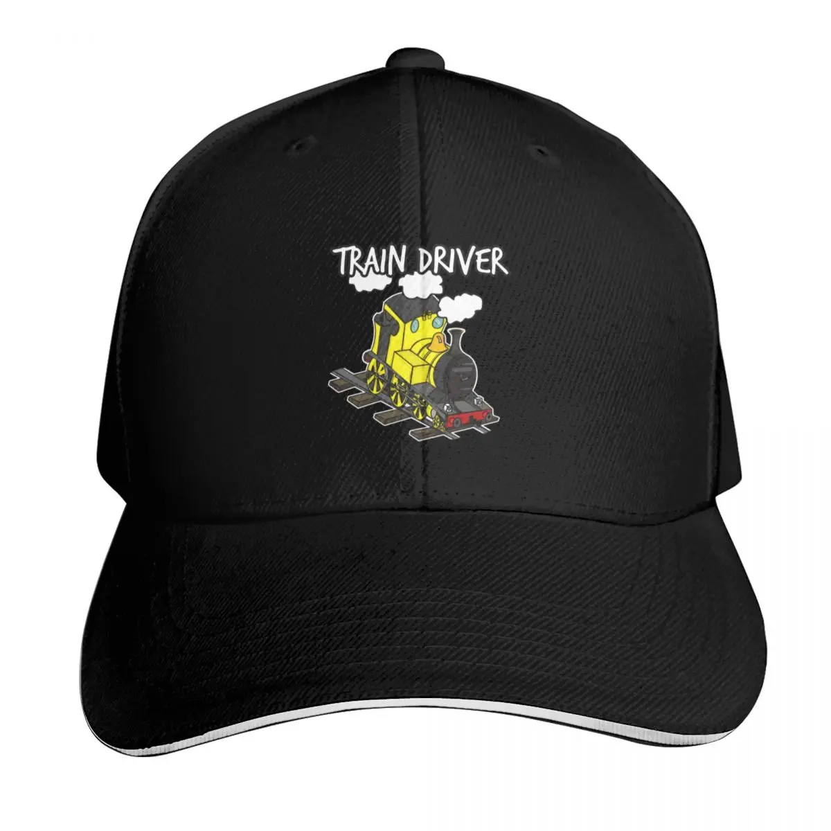 Train Driver Steam Locomotive Rail Enthusiasts (Yellow) Baseball Cap Men Women Casual Summer Sport Sun Cap