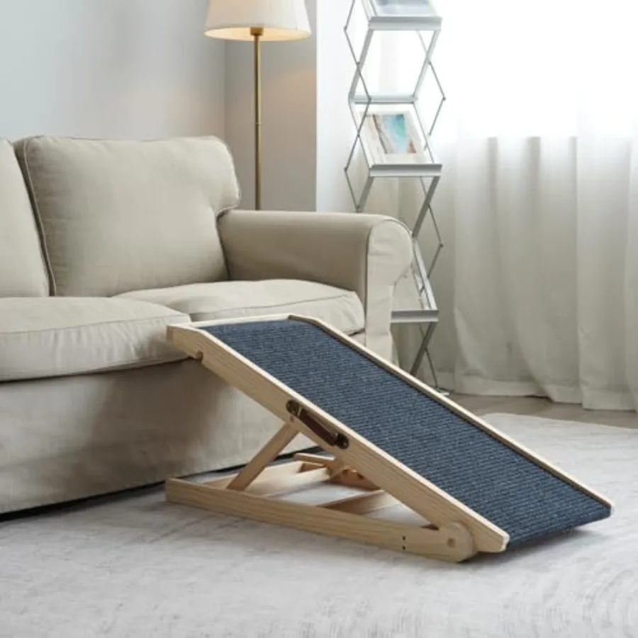 

Dog Ramp for Bed Dog Stairs for Small and Large Dogs Portable Dog Steps for Bed Couch Car Adjustable Pet Ramp Anti-Slip Tractio