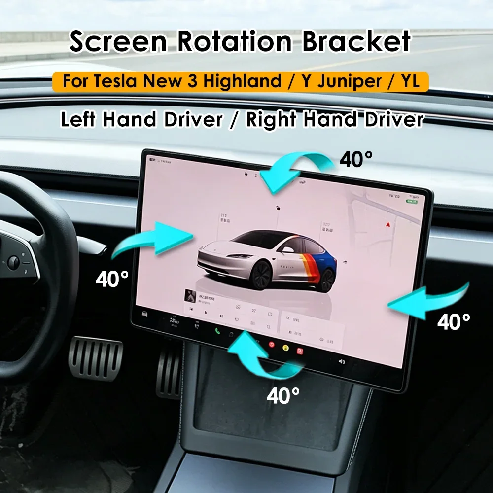 For Tesla Model Y/3 Head Up Display Holder Highland Four Direction Screen Rotating Swivel Stand Car Accessories WORLDKPI
